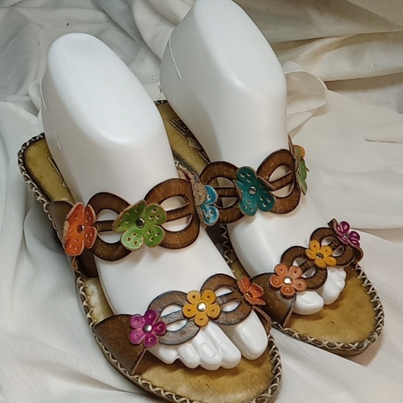 L'artiste by spring step heeled floral sandal size 37 - Picture 1 of 7